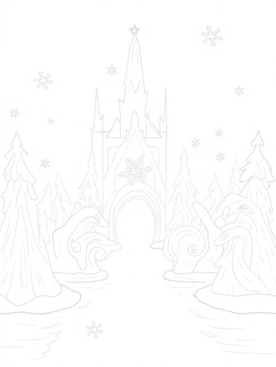 Majestic Ice Palace Under the Stars