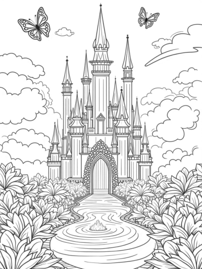 Crystal Castle with Enchanted Garden