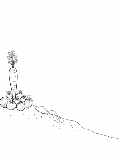 Giant Carrot and Friends in a Veggie Wonderland