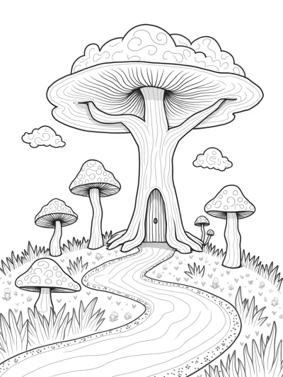 Oversized Mushrooms and a Magical Tree