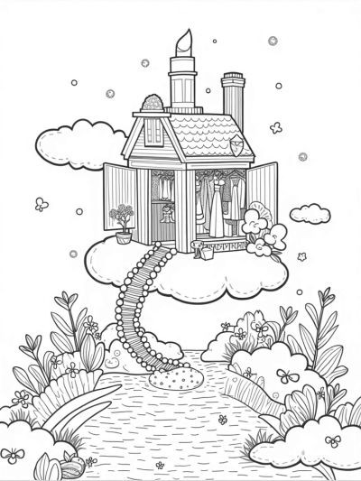 Dreamhouse on a Cloud with Giant Accessories