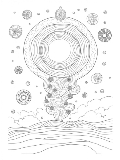 Floating Circles with Intricate Patterns