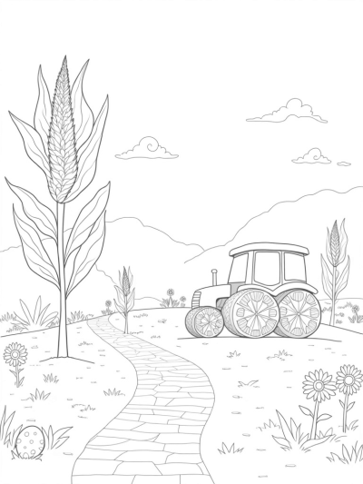 Giant Vegetables and a Fruity Tractor on the Farm