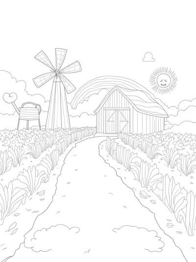 Oversized Vegetables and a Quirky Farm Landscape