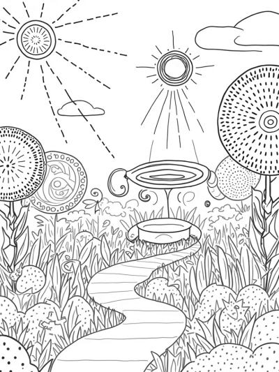Enchanted Garden of Floating Circles