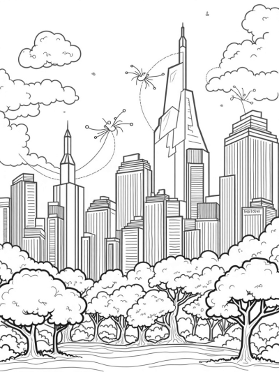 Twisting Skyscrapers and Shimmering Webs