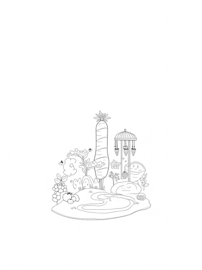Giant Fruits and Vegetables Garden