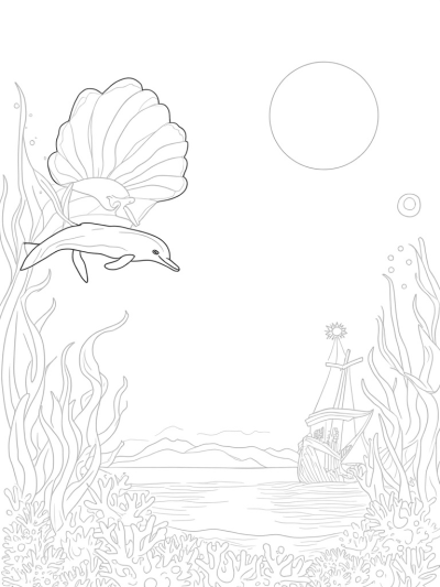 Dolphins Leaping in an Underwater Wonderland