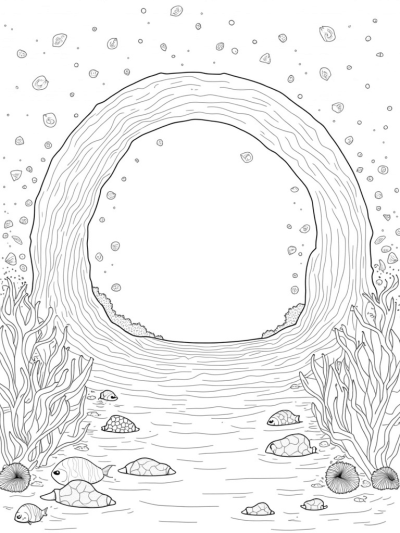 Dolphin Coral Archway with Dancing Fish