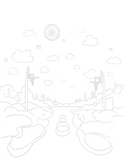 Floating Basketball Court in the Clouds