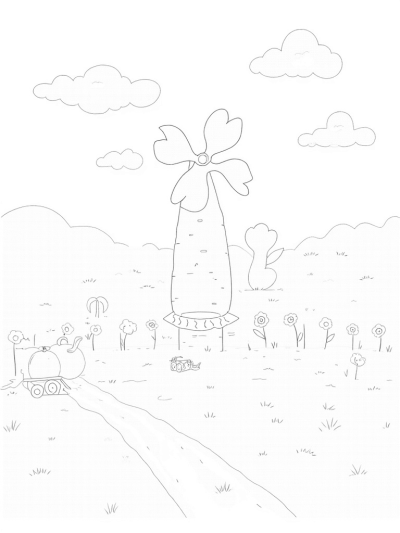 Giant Vegetables and a Whimsical Windmill