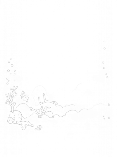 Underwater Garden with Jellyfish and Starfish