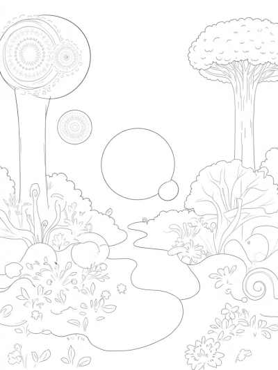 Floating Circles in a Magical Garden