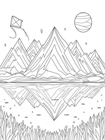 Colorful Triangular Mountains and Kites