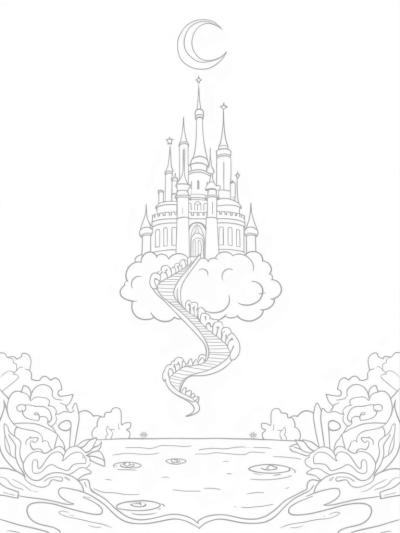 Majestic Castle on a Fluffy Cloud
