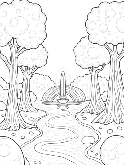 Boba Tea Garden with Bubble Tea Trees