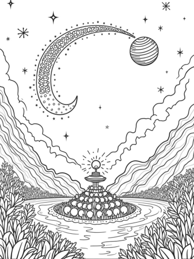 Cosmic Garden of Blooming Planets and Glittering Comets