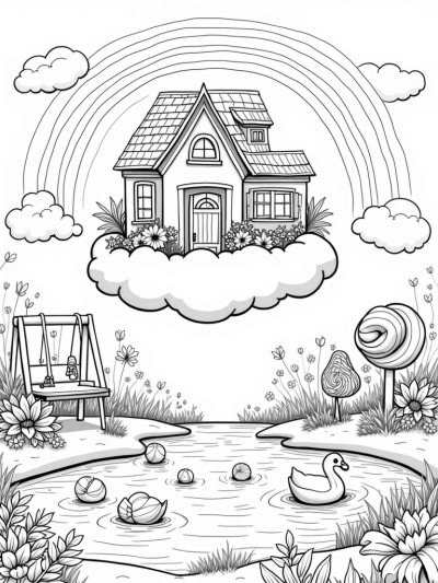 Dreamhouse on a Pink Cloud