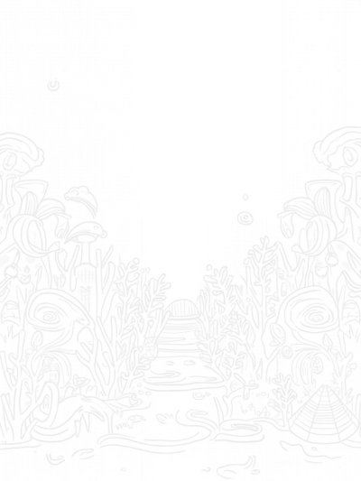 Underwater Garden with Dolphins and Jellyfish