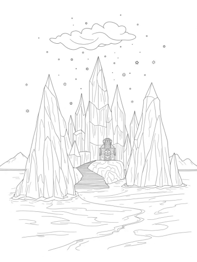Crystalline Palace on a Frozen Lake