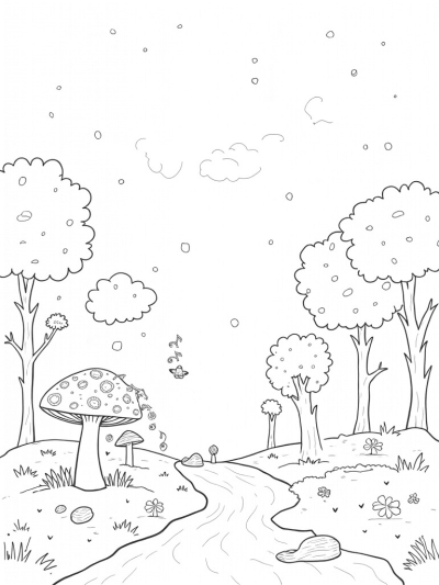 Musical Note Trees and Glowing Fireflies
