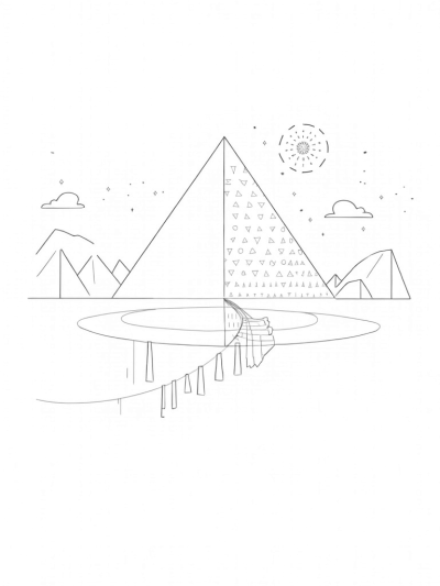 Triangular Pyramid and Floating Prisms