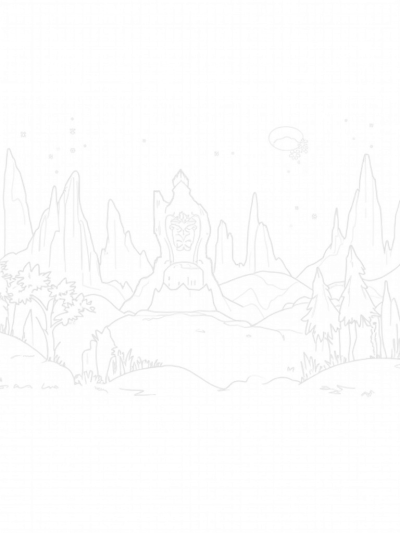 Majestic Ice Throne in a Frosted Landscape