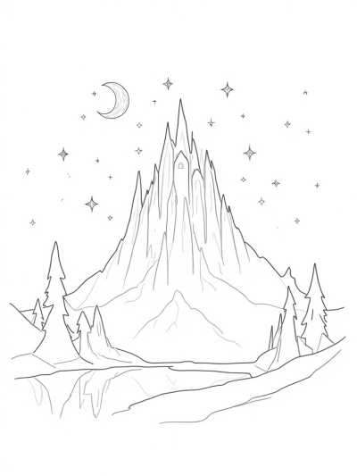 Shimmering Ice Palace on a Mountain Peak