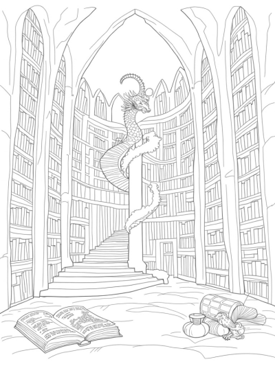 Dragon Guardian of the Ancient Library