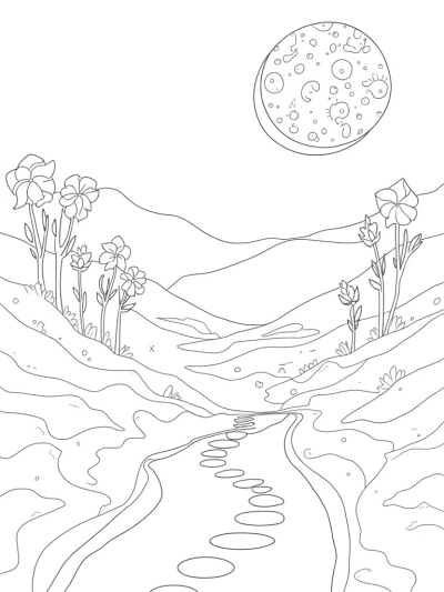 Swirling Hills and Colorful Pinwheels