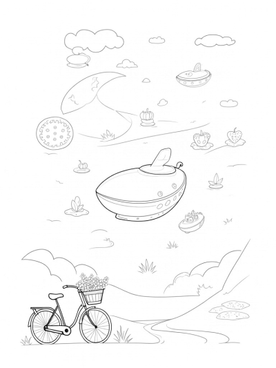Floating City of Fruit and Veggie Airships