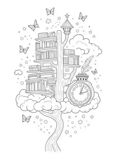 Floating Library Among the Clouds