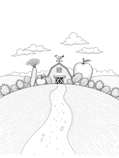 Giant Vegetables and a Whimsical Apple Barn