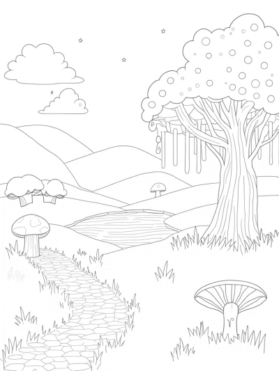 Colorful Pony Hoof Mushrooms in a Meadow