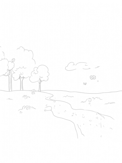 Boba Tea Forest with Bubble Tea Trees