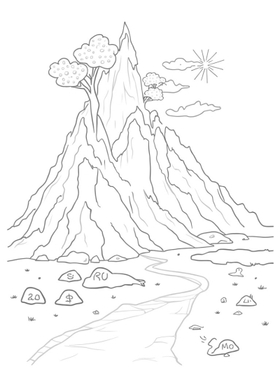 Mountain of Life with Radiant Tree and River