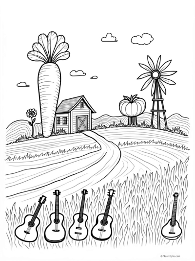 Oversized Vegetables and a Musical Farm Landscape