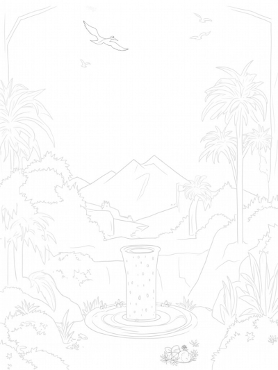 Triceratops by the Volcanic Hot Spring