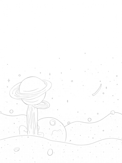 Cosmic Garden with Planets and Stardust Stairs