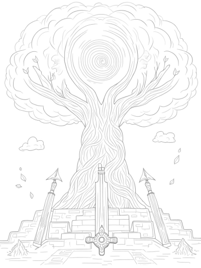 Colossal Tree with Ancient Fortifications