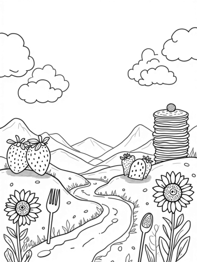 Giant Strawberries and a Chocolate River