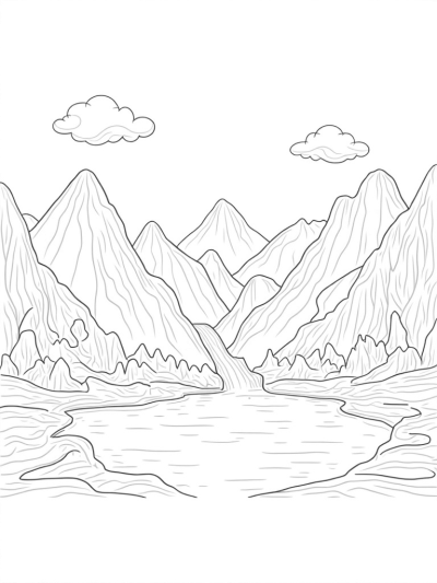 Musical Mountains with a Grand Piano Peak