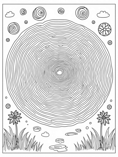 Mesmerizing Circle Garden with Mandala and Flower Rings