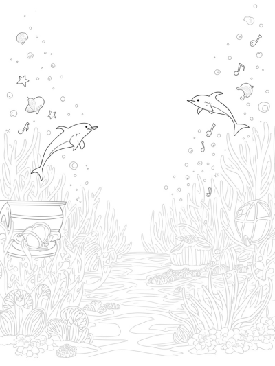 Dolphins in a Musical Coral Garden