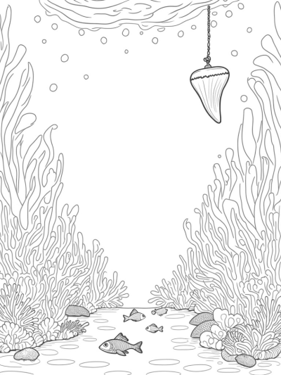 Underwater Garden with Colorful Coral and Tiny Fish