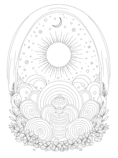 Celestial Garden of Circles and Stars