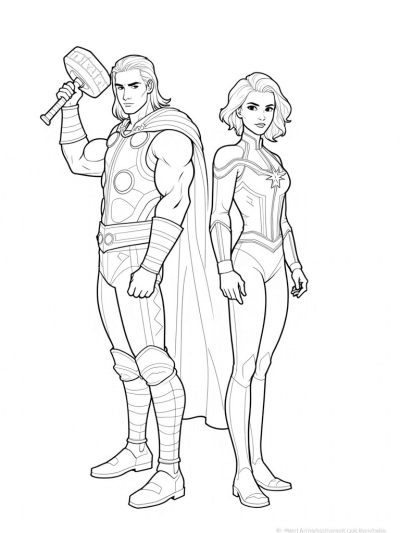 Thor and Captain Marvel Team-Up