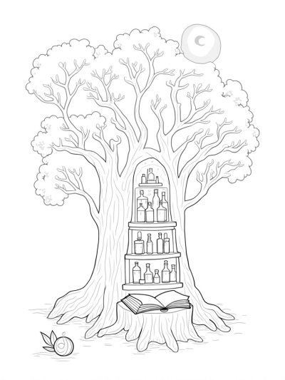 Magical Library in a Giant Tree