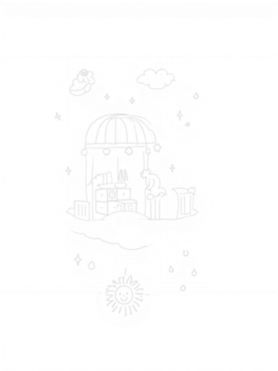 Floating Nursery with Cozy Crib and Stuffed Bear