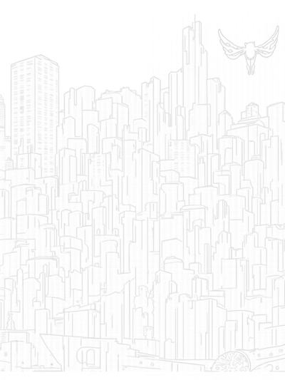 Cityscape Spider with Webs and Graffiti